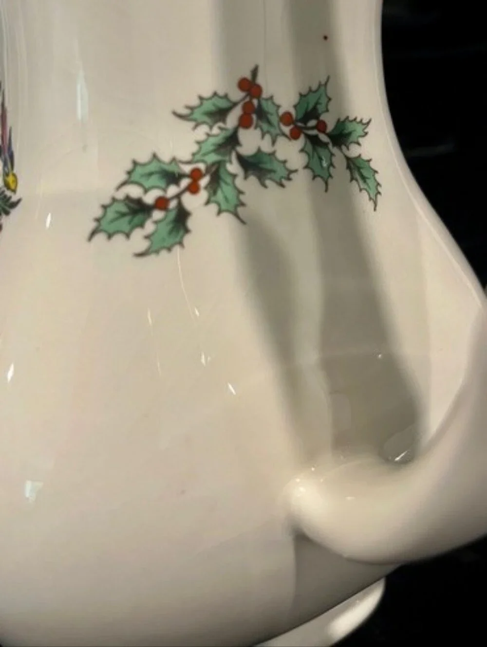 Vintage Pre-1976 Spode Christmas Tree Imperialware Coffee Pot with Acorn Lid
